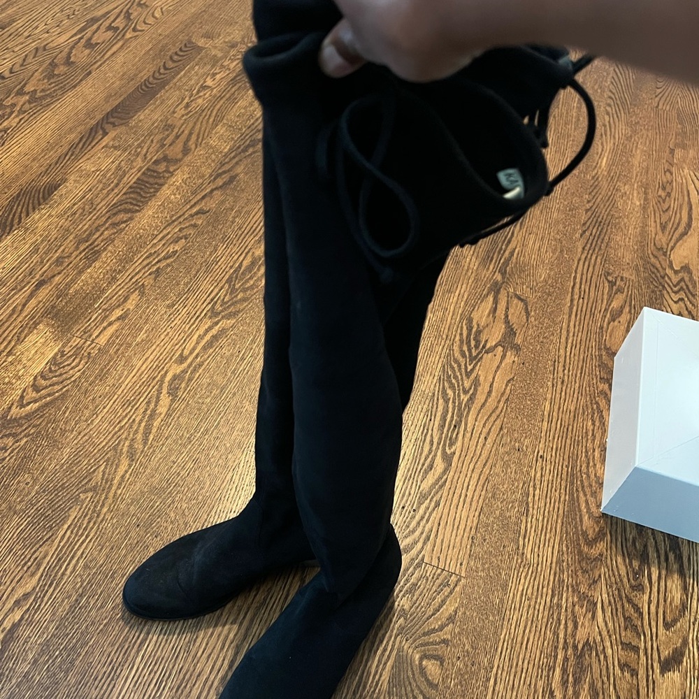 Kaitlyn Pan Black OTK Boots